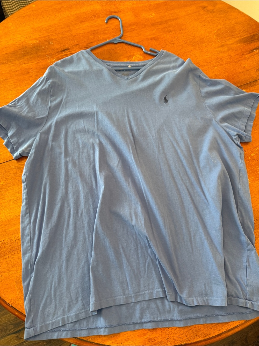 Ralph Lauren Classic V-Neck Polo Logo Tee - Blue xxl